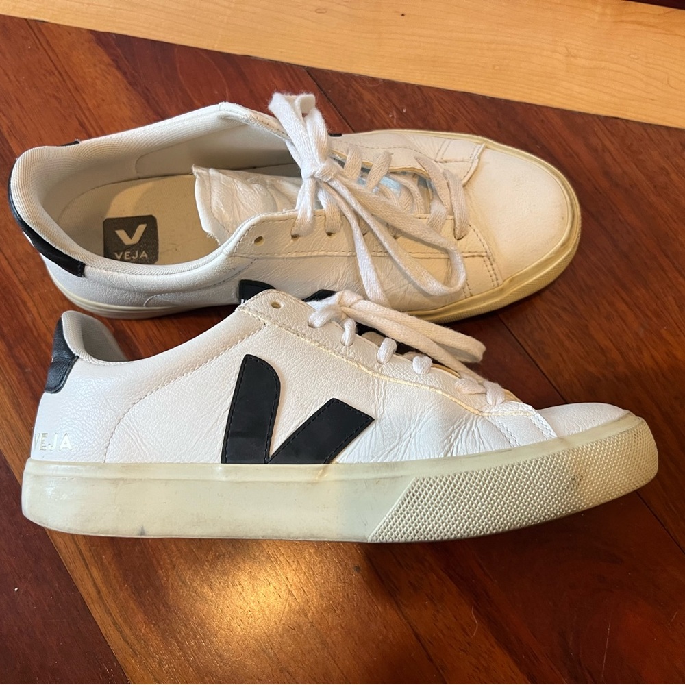 Veja White and Black Sneakers
